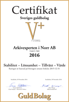 Certifikat
Sveriges guldbolag