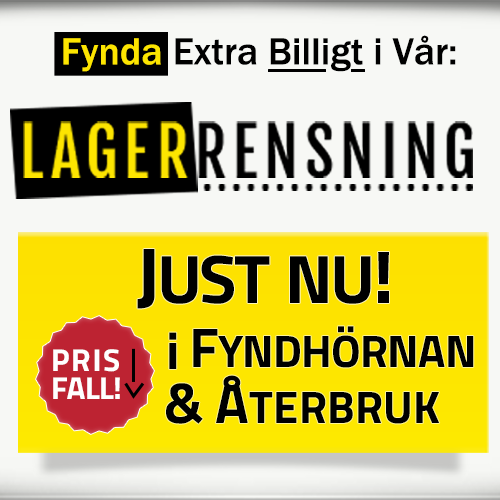 Just nu: Stora prissänkningar på mängder av produkter i Fyndhörnan & Återbrukskategorin.