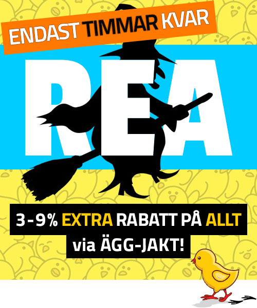 Sista dagen med vår Påskpyssel-REA som via upphittade Påskägg, ger dig 3-9% rabatt på allt utom vapenskåp, alltså även Post- och Paketlådor märkta med Vår-REA.