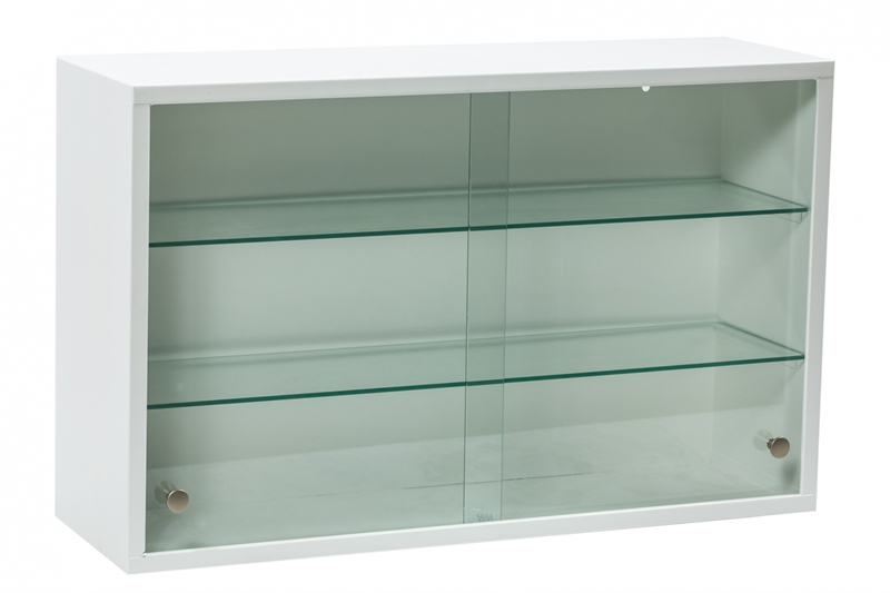 Wall Display With Sliding Glass Doors