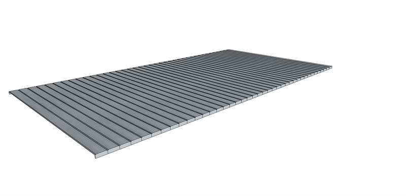 Hyllplåt S1, 600 x 320 i galvad stålplåt