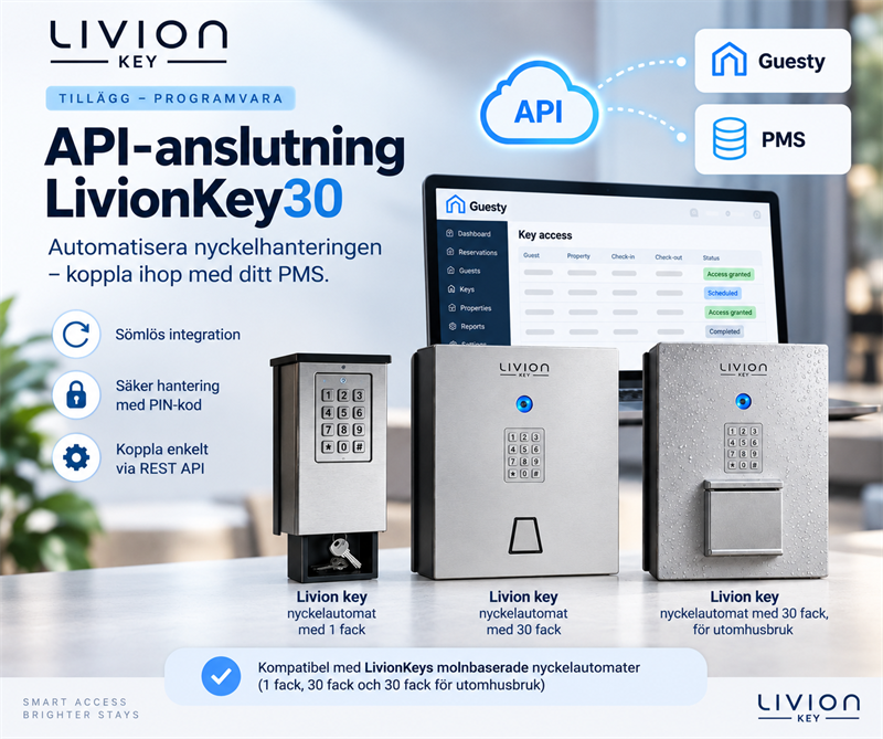 API-anslutning till LivionKeys molnbaserade nyckelautomater