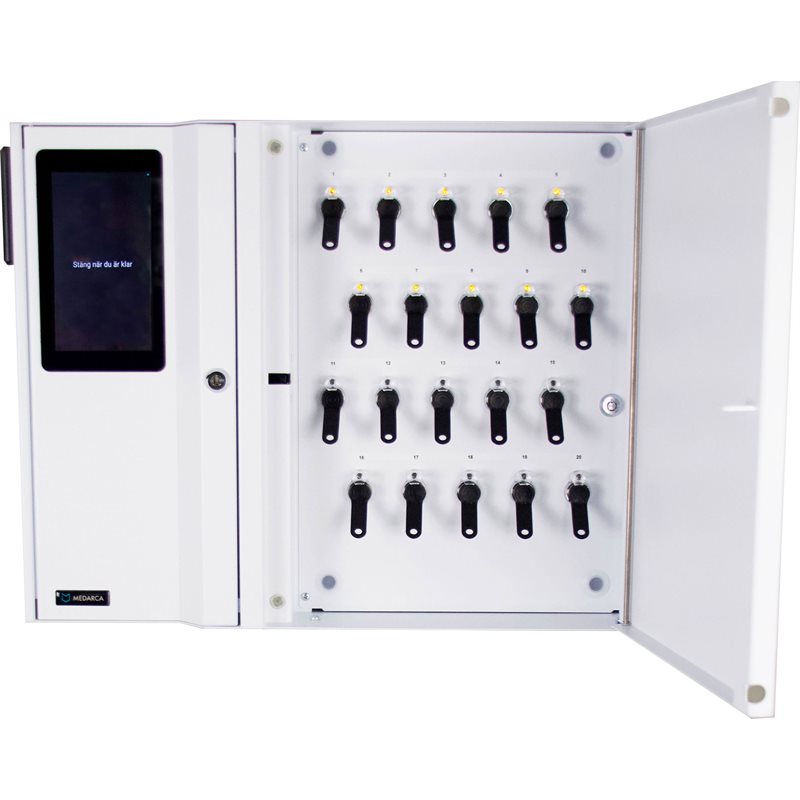Digital key cabinet with extended key control, 20 key positions