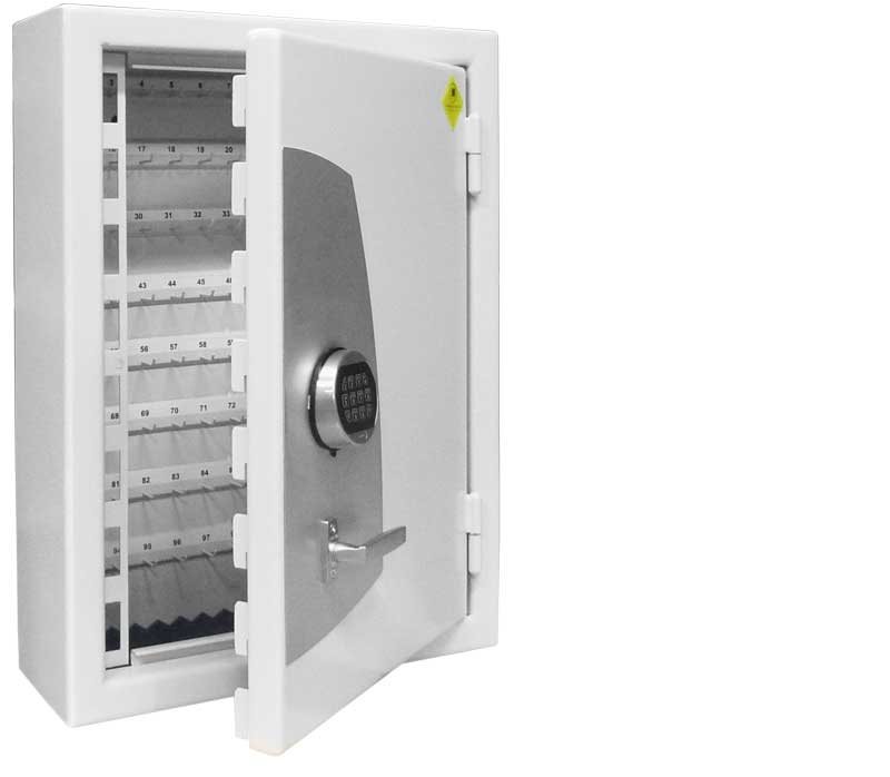 Säkerhetsklassat Nyckelskåp enl. SSF3492 och med 150 st krokar