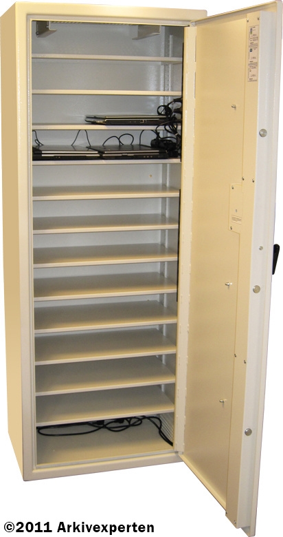 Säkerhetsklassat datorskåp med kodlås och ventilation