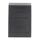 Grey wall-mounted deposit cabinet with two flaps, front view.