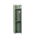 Grey-green, narrow metal shelf insert with three shelves.