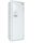 White security cabinet with digital keypad and handle, door closed, studio background